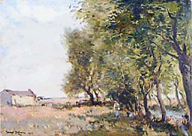 Figure in a landscape